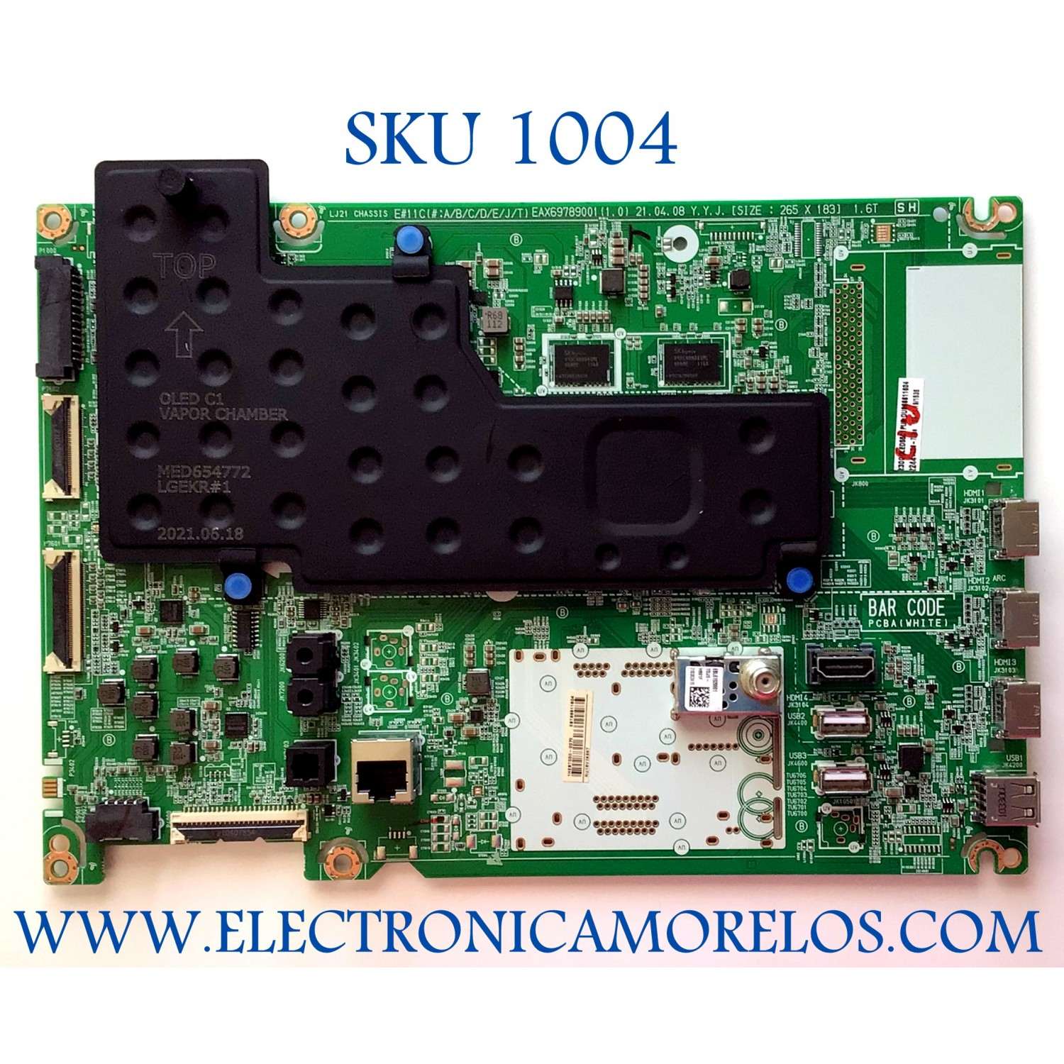 MAIN PARA TV LG OLED 4K SMART TV / NUMERO DE PARTE EBT66611604 / EAX69789001 / 66611604 / EAX69789001(1.0) / PANEL AC550AQL CPA1_RS / MODELOS OLED55C1PUB / OLED55C1AUB / OLED55CXPUA / OLED55C1PUB.DUS / OLED55C1AUB.DUSQLJR